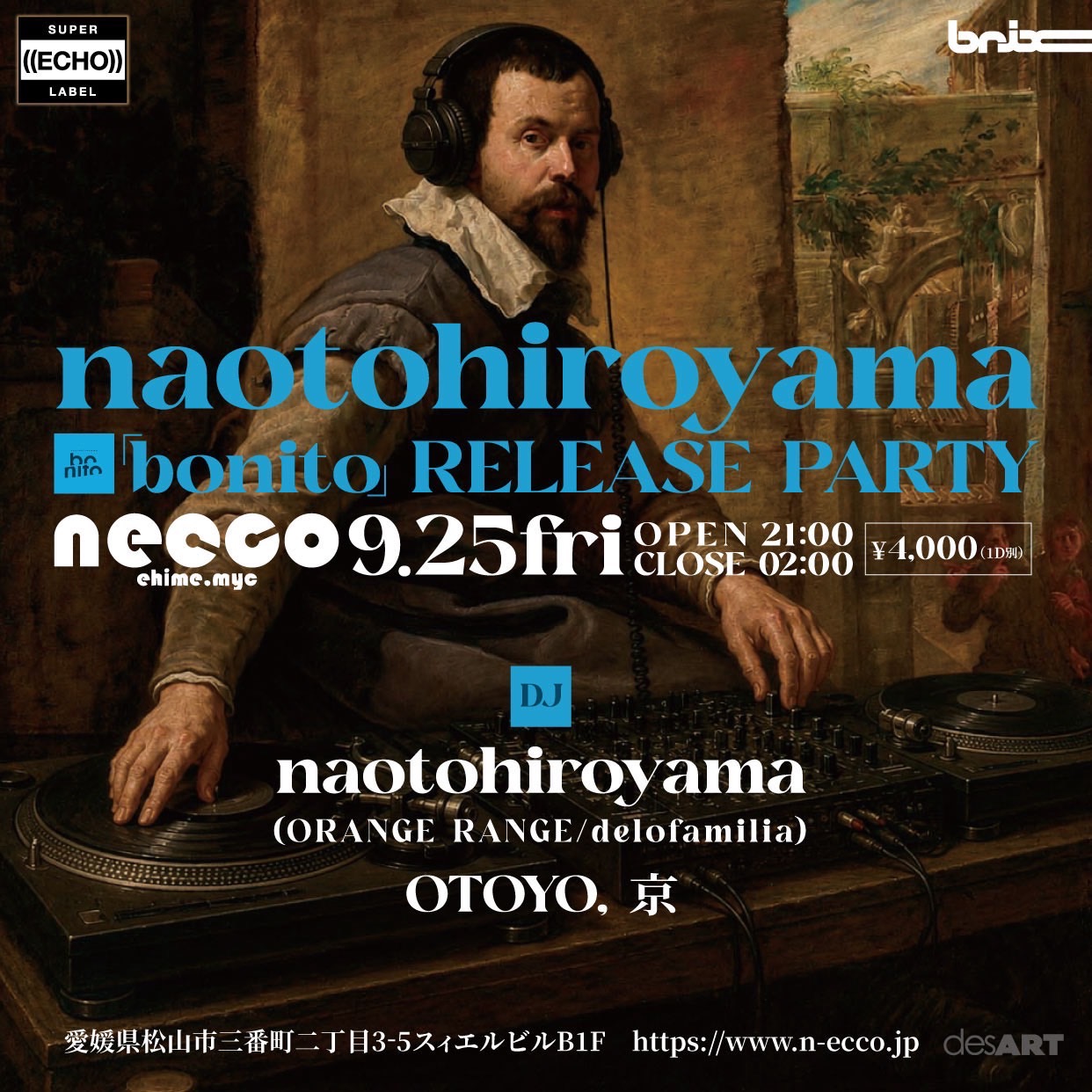 naotohiroyama「bonito」RELEASE PARTY at bar necco
